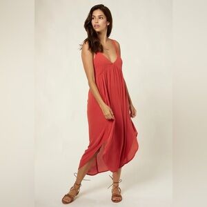 O'Neill Coral Midi Cover-Up Dress Large